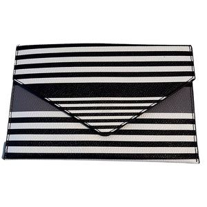 2/$15 Vera Bradley Envelope in Midnight Stripe black and white magnetic pouch